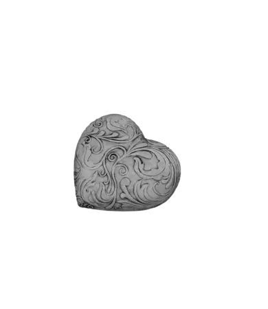 Gedenkbeeld hart bewerkt 20x18x9cm