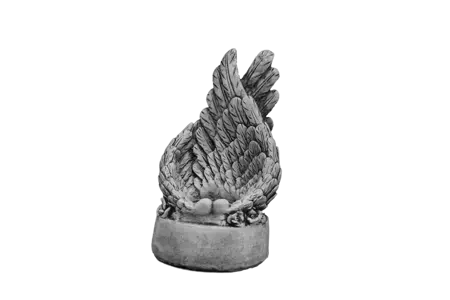 Gedenkbeeld vleugel kaarshouder 15x15x20cm