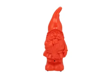 GNOME FLIRTY JASPER ORANGE W SOUND 11X10X27CM