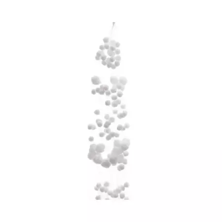 Guirlande Sneeuwbal 135cm Wit
