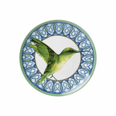 Heinen Delfts Blauw - Wandbord mandala kolibrie d20cm