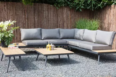 Hoek Loungeset Arezzo met tafel en bankje sfeer