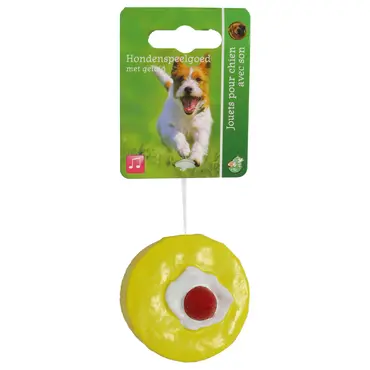 Hondenspeelgoed aardbeientaart latex 6cm