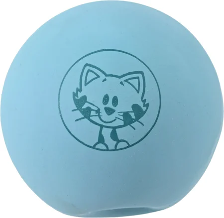 Hondenspeelgoed bal latex buurpoes 7.5cm blauw - afbeelding 2