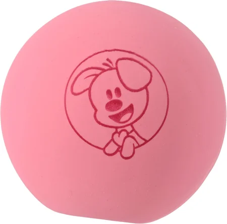 Hondenspeelgoed bal latex pip 7.5cm roze - afbeelding 2