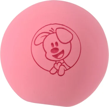 Hondenspeelgoed bal latex pip 7.5cm roze - afbeelding 2