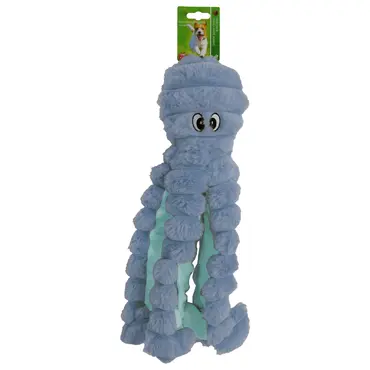 Hondenspeelgoed octopus met piep 40cm blauw