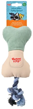 Hondenspeelgoed snackbot+touw+piep 20cm groen