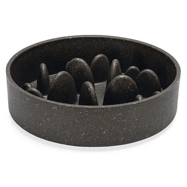 Hondenvoerbak bamboe 17.5cm grijs - afbeelding 1