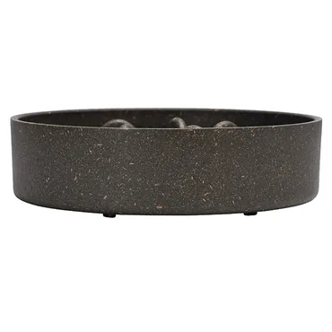 Hondenvoerbak bamboe 17.5cm grijs - afbeelding 2