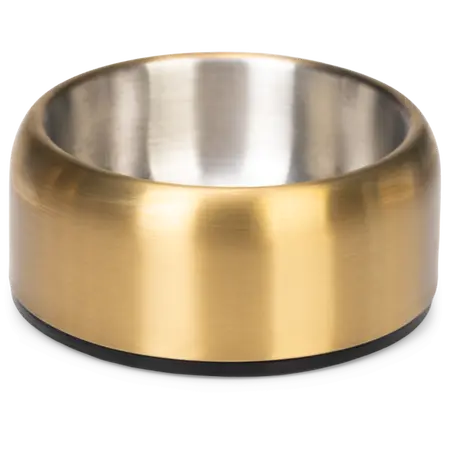 Hondenvoerbak noar rvs d15h8cm goud