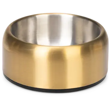 Hondenvoerbak noar rvs d15h8cm goud