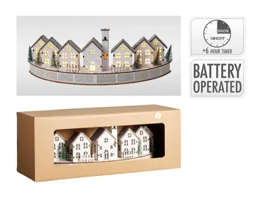 HUIS TAFEREEL LED 36CM WIT