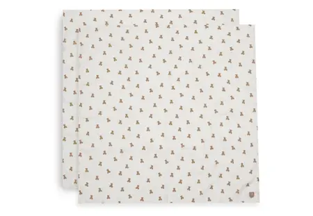 Jollein Hydrofiele Doek Large 115x115cm Mini Teddy Bear (2pack) - afbeelding 1
