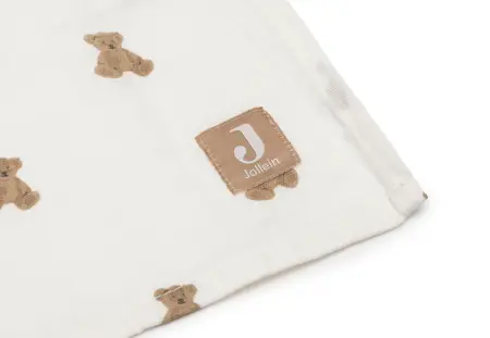 Jollein Hydrofiele Doek Large 115x115cm Mini Teddy Bear (2pack) - afbeelding 2