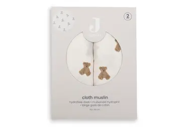 Jollein Hydrofiele Doek Large 115x115cm Mini Teddy Bear (2pack) - afbeelding 3