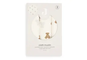 Jollein Hydrofiele Doek Small 70x70cm Mini Teddy Bear (3pack) - afbeelding 4