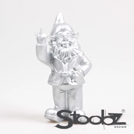 Kabouter 2 fck you h20cm zilver