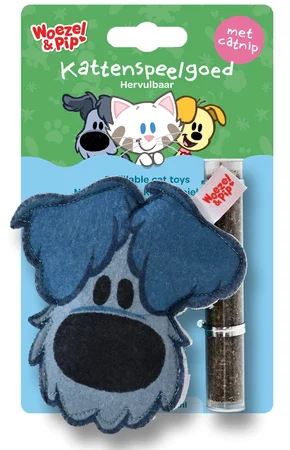 Katten speelgoed woezel+catnip vulbaar 10cm - afbeelding 1