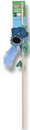Kattenspeelgoed hengel met woezel+bel 60cm