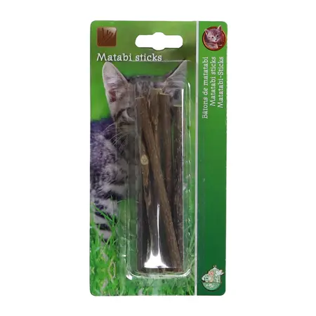 Kattenspeelgoed matabi sticks 12cm a 6st