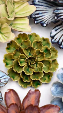 Keramiek Wandbloem Avocado Green Petunia sfeer