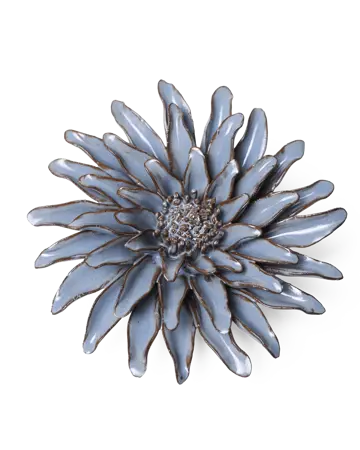 Keramiek Wandbloem Blue Grey Gerbera Daisy - afbeelding 1