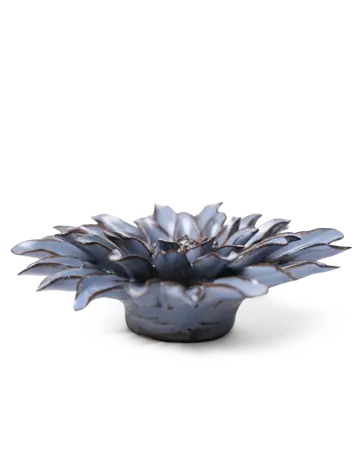 Keramiek Wandbloem Blue Grey Gerbera Daisy - afbeelding 2