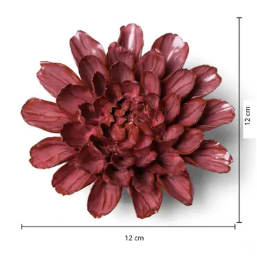 Keramiek Wandbloem Blush Pink Star Dahlia - afbeelding 3