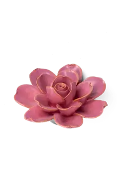 Keramiek Wandbloem Blush Pink Tahitian Gardenia - afbeelding 2