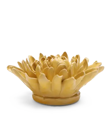 Keramiek Wandbloem Buttercup Yellow Chrysanthemum - afbeelding 2