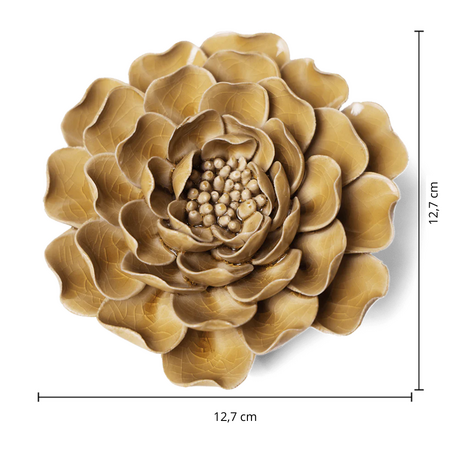 Keramiek Wandbloem Caramel Charm Pioenroos - afbeelding 4