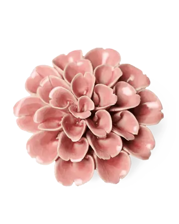 Keramiek Wandbloem Champagne Pink Hydrangea - afbeelding 1