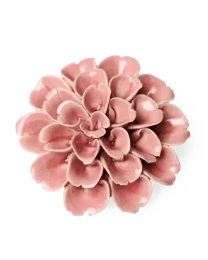 Keramiek Wandbloem Champagne Pink Hydrangea - afbeelding 1
