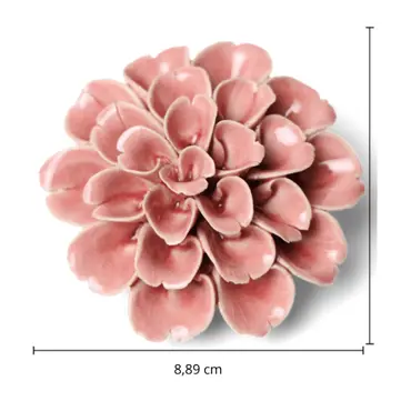 Keramiek Wandbloem Champagne Pink Hydrangea - afbeelding 4