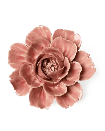 Keramiek Wandbloem Champagne Pink Rose - afbeelding 1