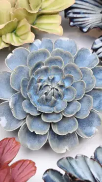 Keramiek Wandbloem Fancy Blue Fiesta Marigold - afbeelding 3