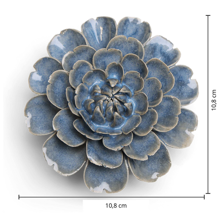 Keramiek Wandbloem Fancy Blue Fiesta Marigold - afbeelding 4