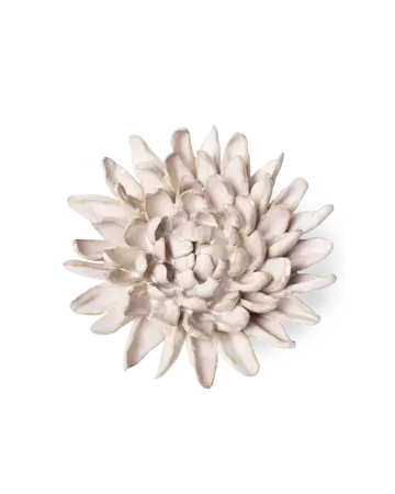 Keramiek Wandbloem Ivoor Chrysant - afbeelding 1