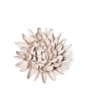 Keramiek Wandbloem Ivoor Chrysant - afbeelding 1