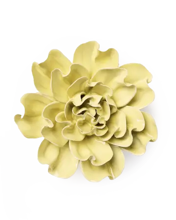 Keramiek Wandbloem Lime Yellow Larkspur
