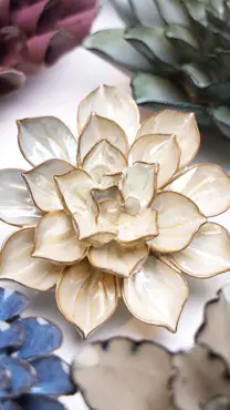 Keramiek Wandbloem Metallic Frikartii Aster - afbeelding 3
