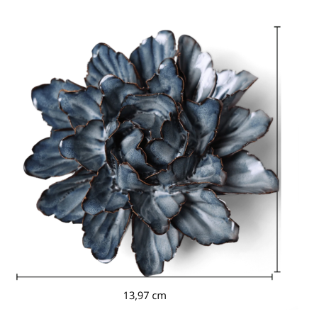 Keramiek Wandbloem Navy Sorbet Peony - afbeelding 4