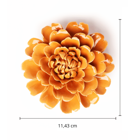 Keramiek Wandbloem Orange Fiesta Marigold - afbeelding 4
