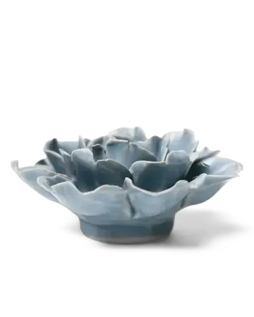Keramiek Wandbloem Pastel Blauwe Roos - afbeelding 2