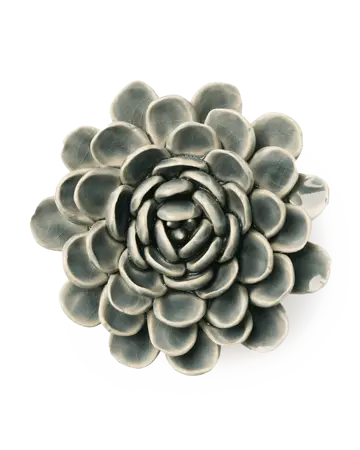 Keramiek Wandbloem Pewter Blue Zinderella Zinnia