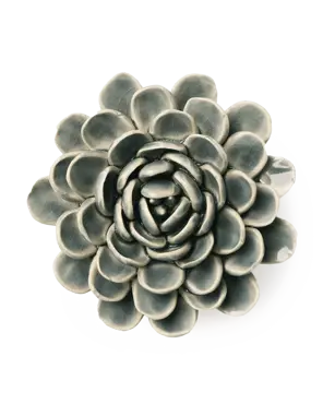 Keramiek Wandbloem Pewter Blue Zinderella Zinnia