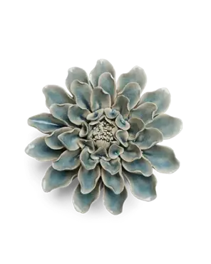 Keramiek Wandbloem Poeder Blauwe Aphrodite Dahlia