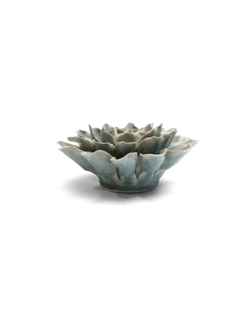 Keramiek Wandbloem Poeder Blauwe Aphrodite Dahlia - afbeelding 2