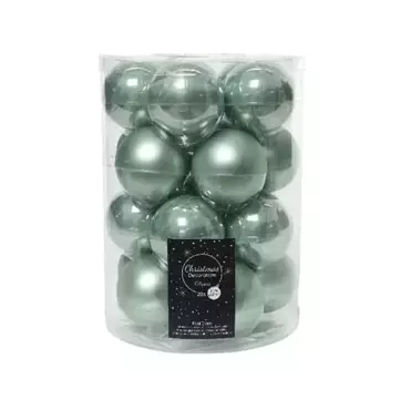 Kerstbal glas eucalyptus 20st